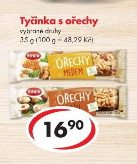Tyčinka s ořechy