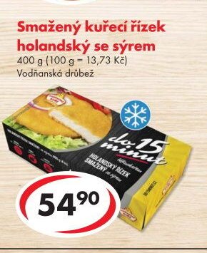Smažený kuřecí řízek holandský se sýrem