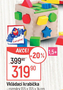 Dětská vkládací krabička Woody