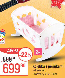 Postýlka a kolébka s peřinkami Bino