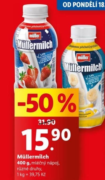 Nápoj mléčný Müllermilch Müller