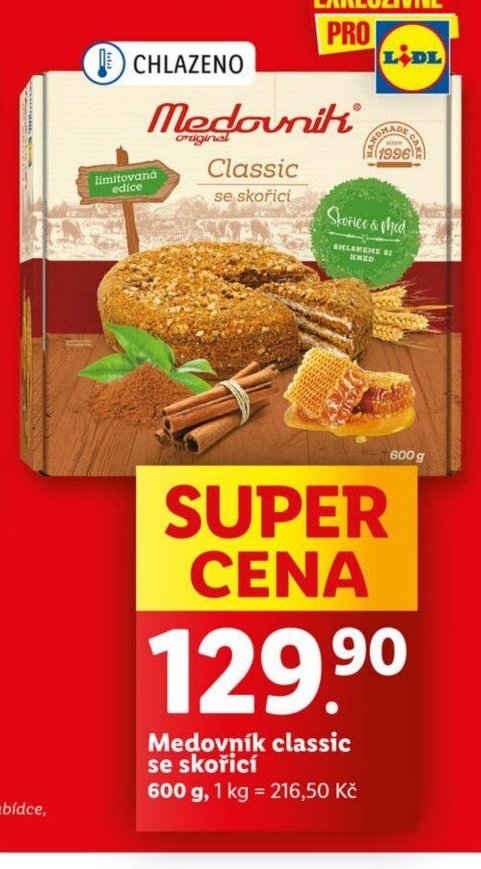 Medovník classic se skořicí