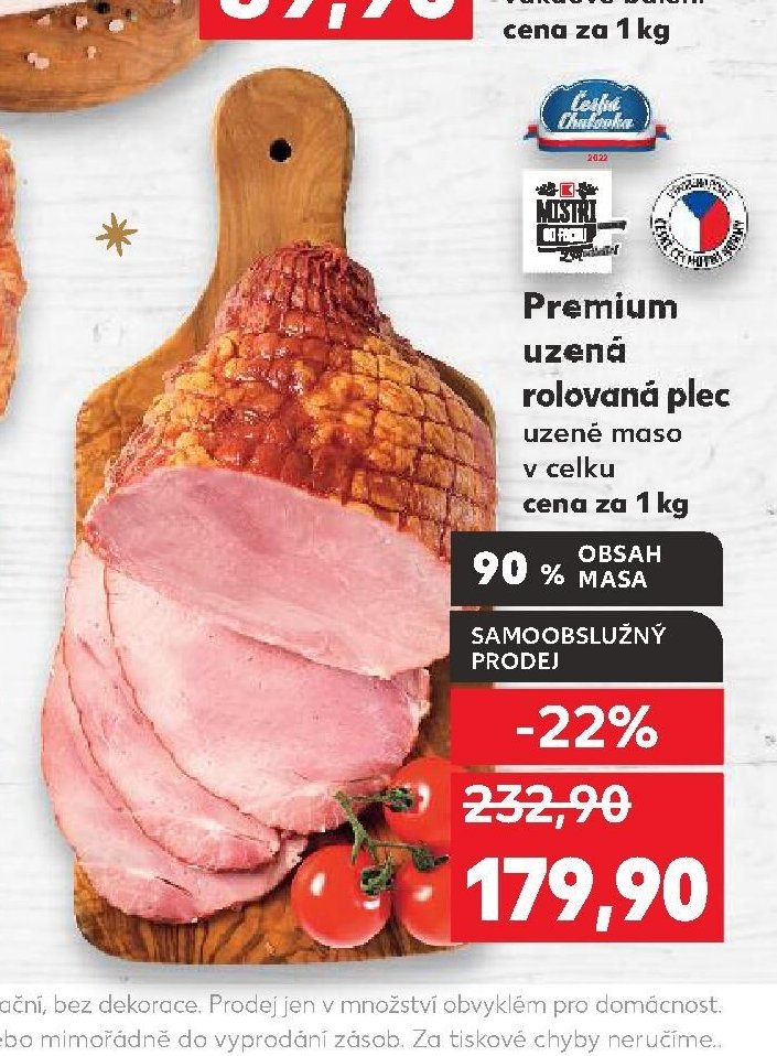 Premium uzená rolovaná plec