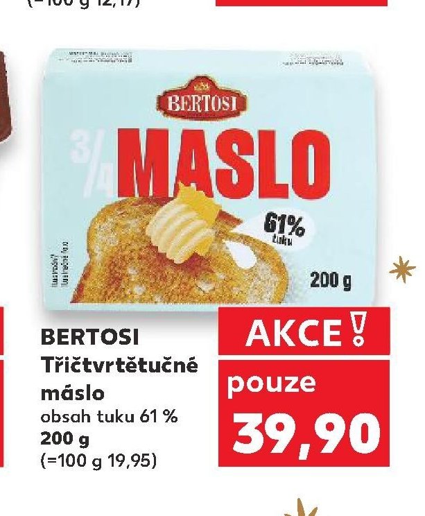 BERTOSI Třičtvrtětučné máslo