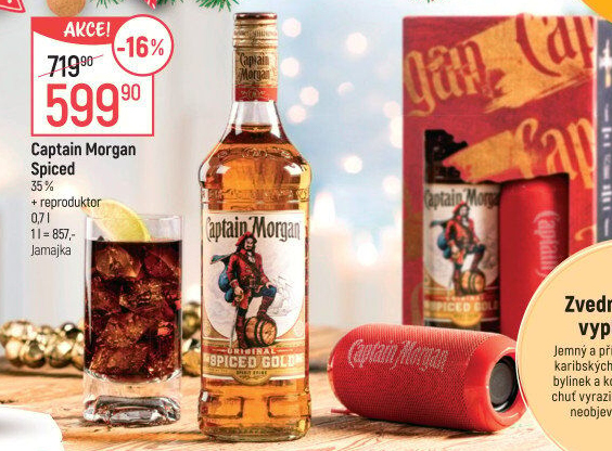 Captain Morgan Spiced Gold - dárkové balení