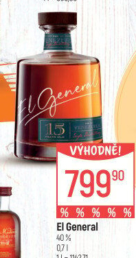 Rum El General 15 YO