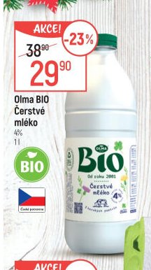 Olma BIO Čerstvé mléko 4%