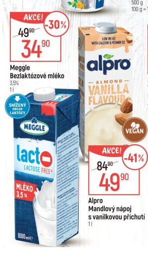 Meggle Bezlaktózové mléko 3,5% 1 l