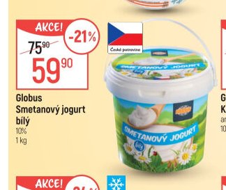 Globus Smetanový jogurt bílý