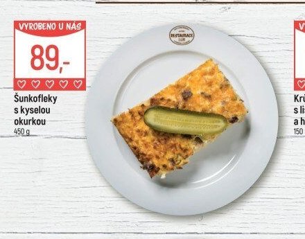 Šunkofleky s kyselou okurkou