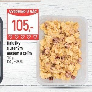 Halušky s uzeným masem a zelím
