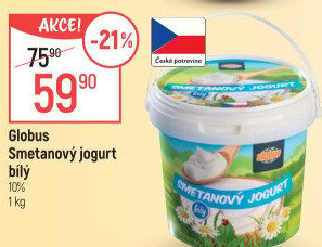 Bílý jogurt smetanový Globus