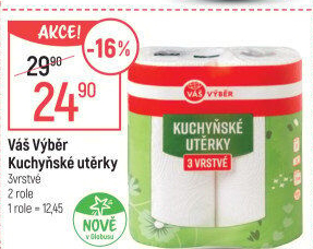Utěrky kuchyňské 3vrstvé Váš Výběr