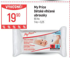 Vlhčené ubrousky dětské My Price
