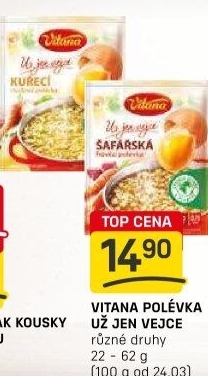 Instantní polévky Už jen vejce Vitana