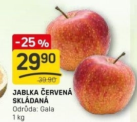 Jablka červená Gala