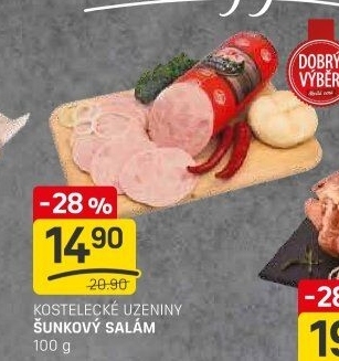 Salám šunkový Kostelecké uzeniny