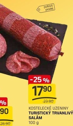 Salám turistický Kostelecké uzeniny