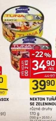 Tuňák kousky se zeleninou Nekton