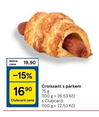 Croissant s párkem