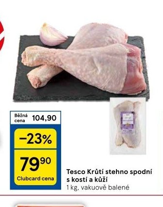 Tesco Krůtí stehno spodní s kostí a kůží