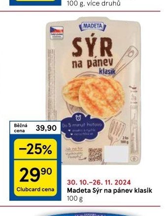 Madeta Sýr na pánev klasik