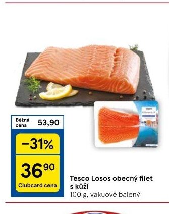 Tesco Losos obecný filet s kůží