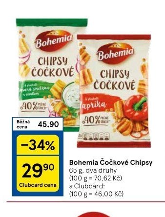 Bohemia Čočkové Chipsy