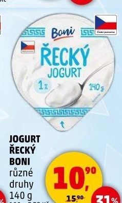 Bílý jogurt řeckého typu Boni