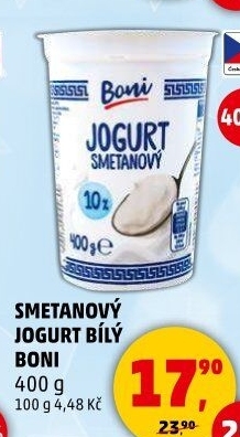 Bílý jogurt smetanový Boni