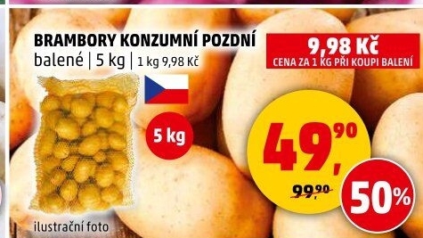 Brambory konzumní pozdní