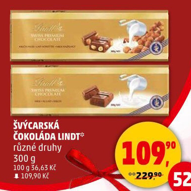 Čokoláda Lindt