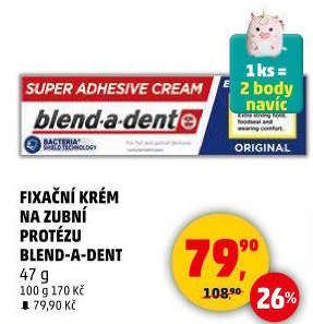 Fixační krém na zubní protézu Blend-a-dent