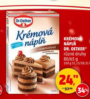 Krémová náplň Dr. Oetker