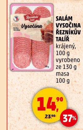 Salám Vysočina Řezníkův talíř