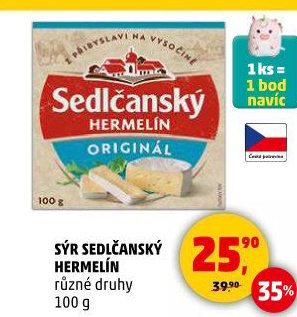 Sýr Hermelín Sedlčanský
