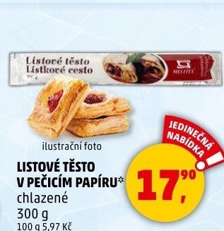 Těsto listové Melites