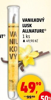 Vanilkový lusk Allnature