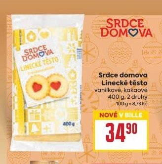Srdce domova Linecké těsto