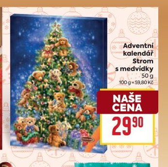 Adventní kalendář Strom s medvídky