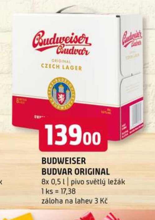 BUDWEISER BUDVAR ORIGINAL