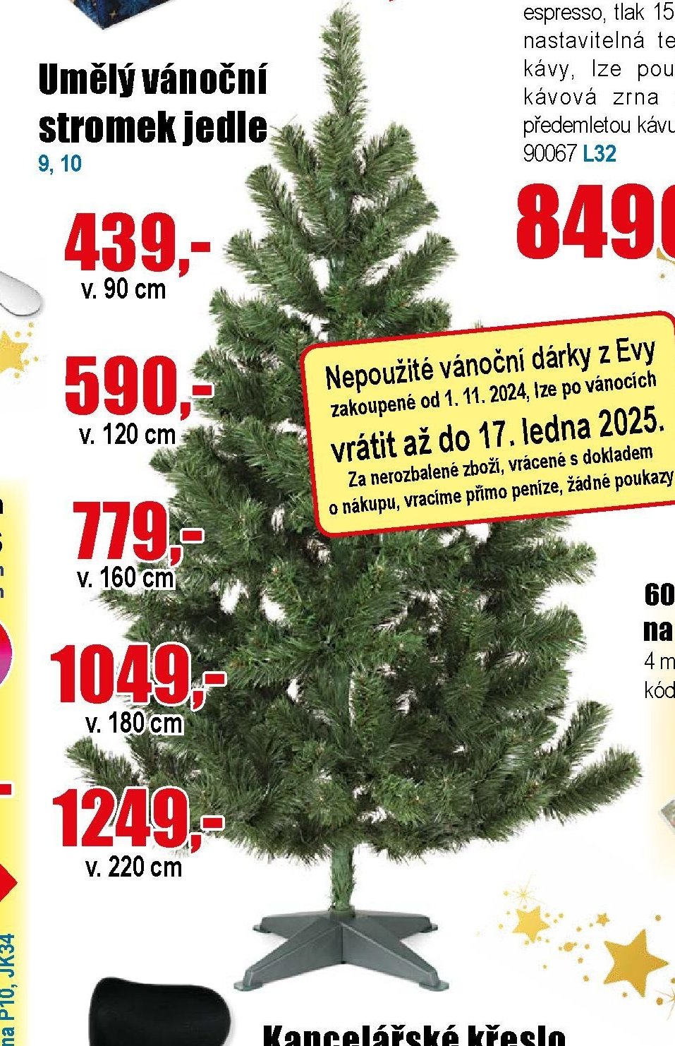 Umělý vánoční stromek jedle
