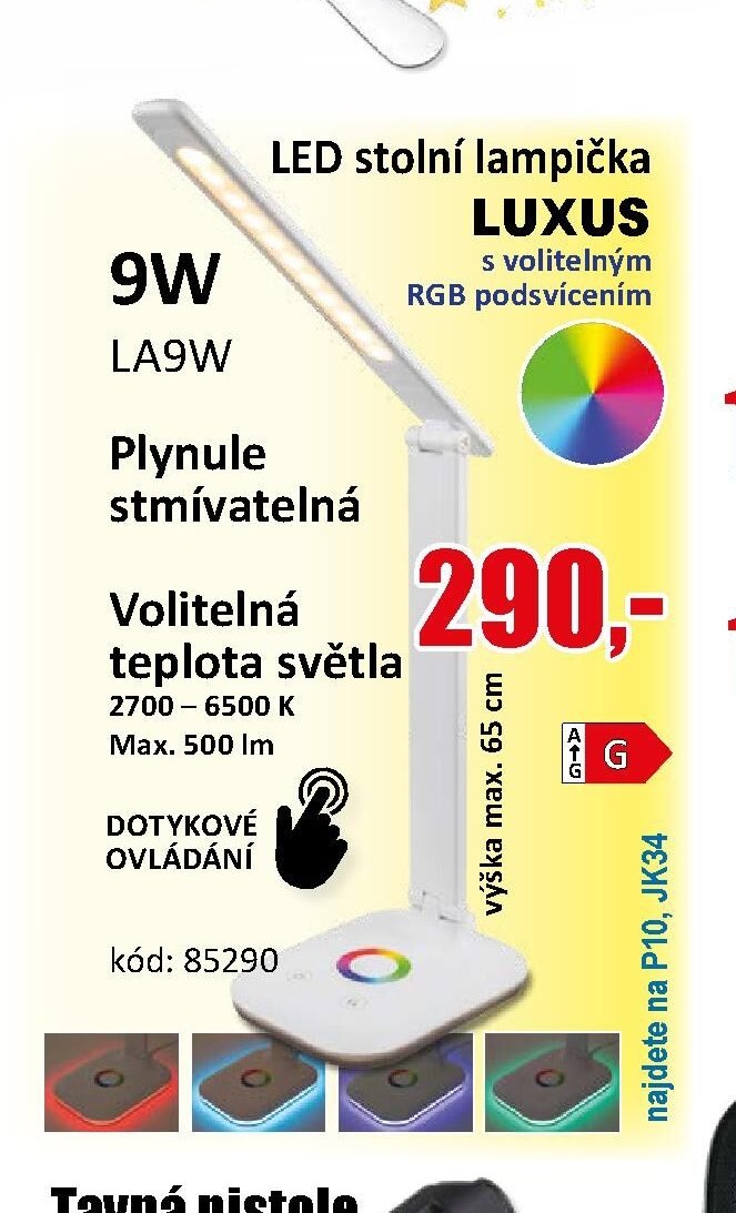 LED stolní lampička LUXUS