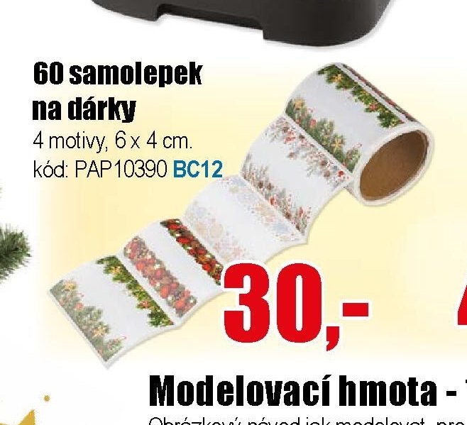 60 samolepek na dárky