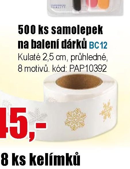500 ks samolepek na balení
