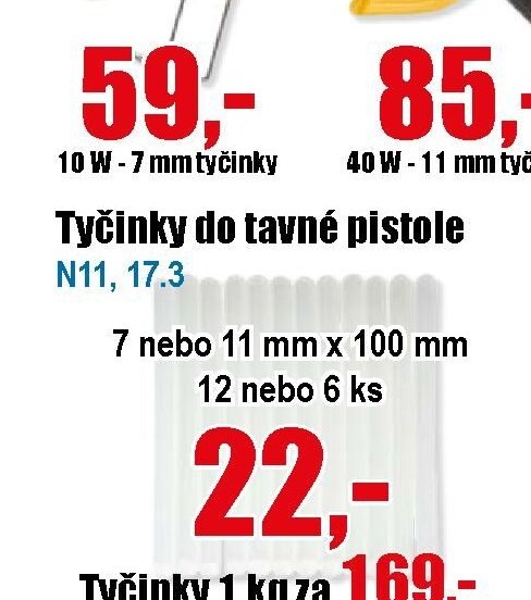 Tyčinky do tavné pistole