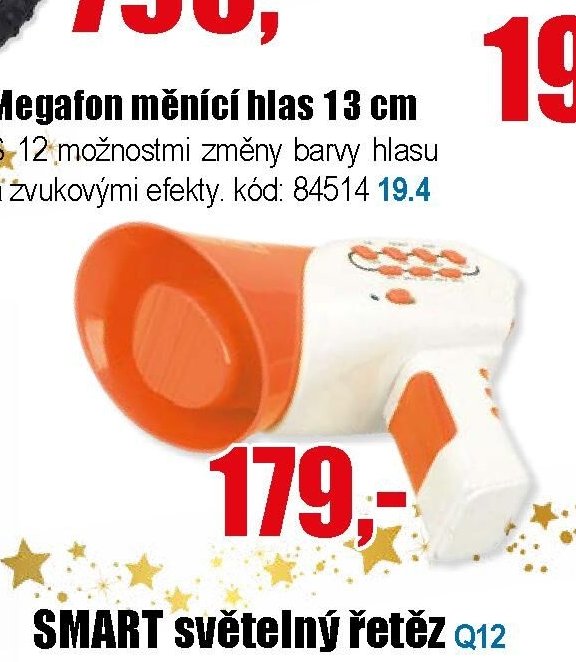 Megafon měnící hlas 13 cm