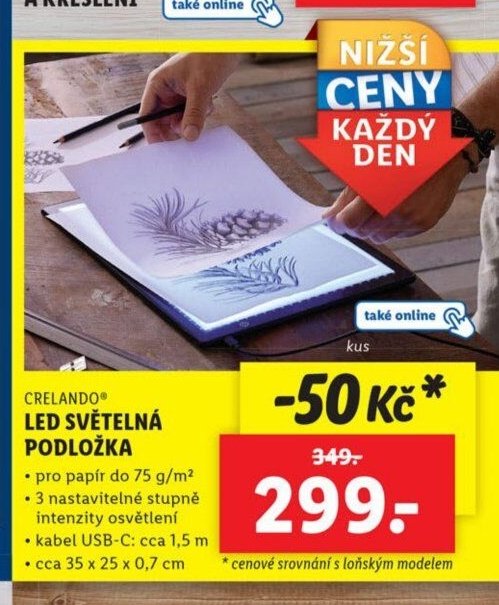 CRELANDO LED světelná podložka