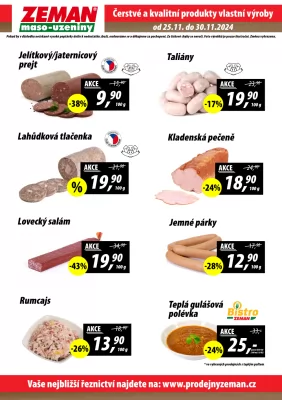 akční leták ZEMAN maso - uzeniny 25.11.2024-30.11.2024