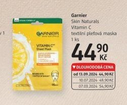 Garnier Skin Naturals Vitamin C textilní pleťová maska